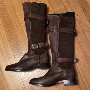 Women’s brown leather Cole Haan boots